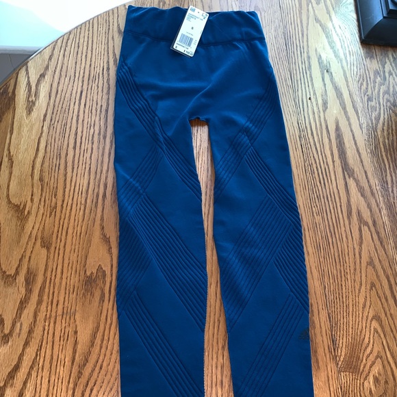 Adidas Blue Warpknit Tights - Picture 4 of 8